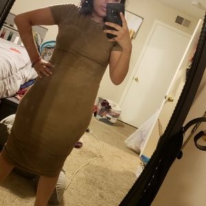 Tan suede dress